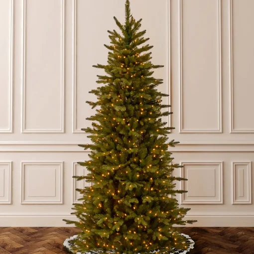 7.5 Ft Sierra Spruce Slim Tree With Clear Lights^National Tree Company Fashion