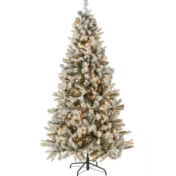 Cheap National Tree Company 6.5 Ft. Snowy Mixed Pine Tree With Clear Lights