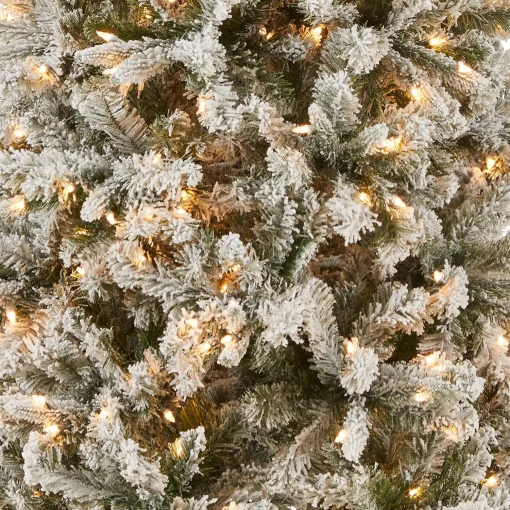 Cheap National Tree Company 6.5 Ft. Snowy Mixed Pine Tree With Clear Lights