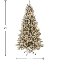 Cheap National Tree Company 6.5 Ft. Snowy Mixed Pine Tree With Clear Lights