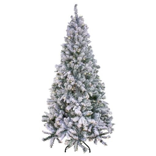 Cheap National Tree Company 6.5 Ft. Snowy Mixed Pine Tree With Clear Lights