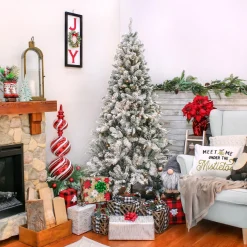 Cheap National Tree Company 6.5 Ft. Snowy Mixed Pine Tree With Clear Lights