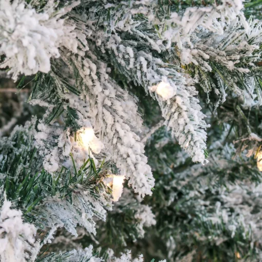 Cheap National Tree Company 6.5 Ft. Snowy Mixed Pine Tree With Clear Lights