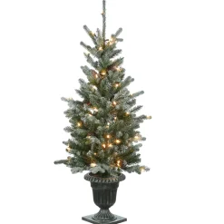 4 Ft Snowy Morgan Spruce Entrance Tree With Clear Lights^National Tree Company Outlet