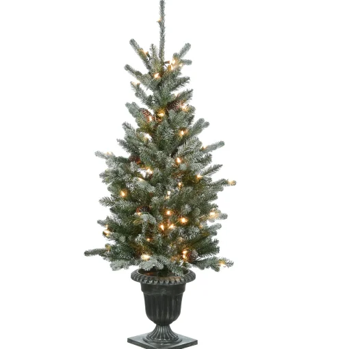 4 Ft Snowy Morgan Spruce Entrance Tree With Clear Lights^National Tree Company Outlet