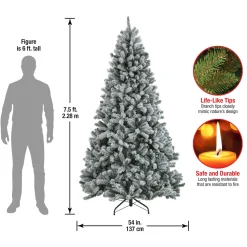Flash Sale National Tree Company 7.5 Ft. Snowy North Valley Spruce Tree