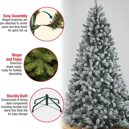 Flash Sale National Tree Company 7.5 Ft. Snowy North Valley Spruce Tree