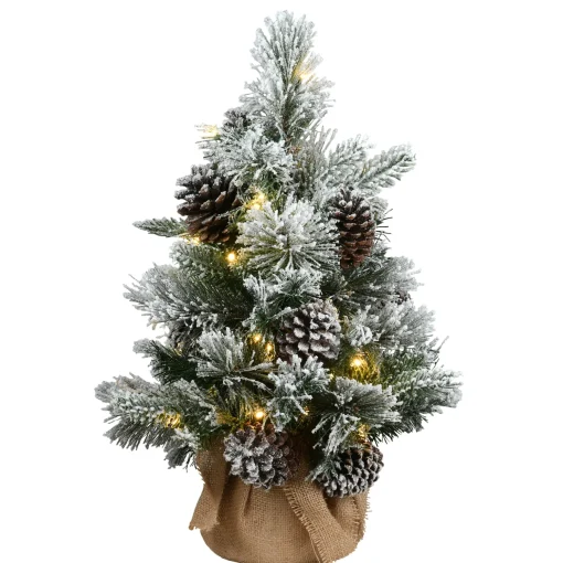 2 Ft Snowy Redmond Pine With Battery Operated Led Lights^National Tree Company Clearance