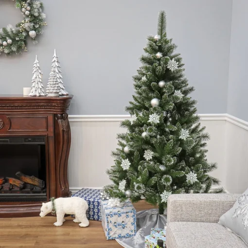 Fashion National Tree Company 6 Ft. Snowy Sierra Spruce Tree