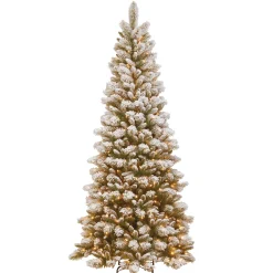 7.5 Ft. Snowy Westwood Slim Pine Tree With Clear Lights^National Tree Company Fashion