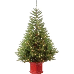 Discount National Tree Company 6 Ft. Topeka Spruce Entrance Tree With Clear Lights