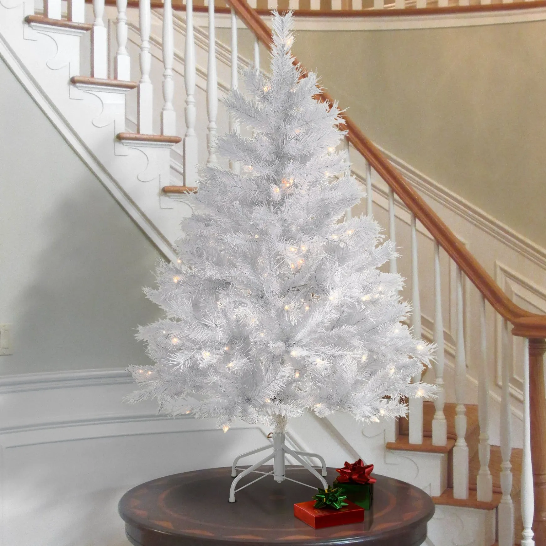 Best Sale National Tree Company 4.5 Ft. Winchester White Pine Tree With Clear Lights