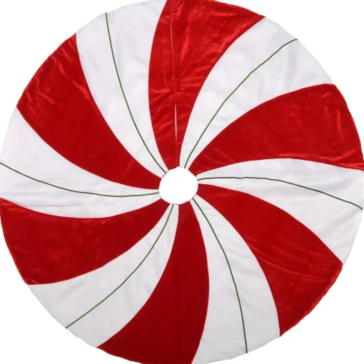 Sale National Tree Company 52" General Store Collection Peppermint Tree Skirt