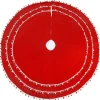 Store National Tree Company 48" General Store Collection Red Velvet Tree Skirt