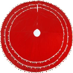 Store National Tree Company 48" General Store Collection Red Velvet Tree Skirt