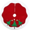 Outlet National Tree Company 48" General Store Collection Red And White Tree Skirt