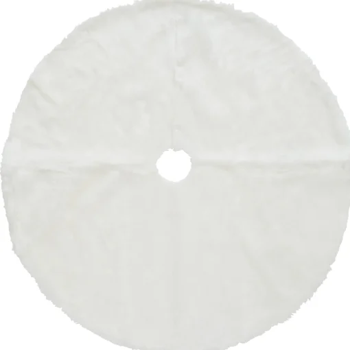 Discount National Tree Company 48" General Store Collection White Faux Fur Tree Skirt