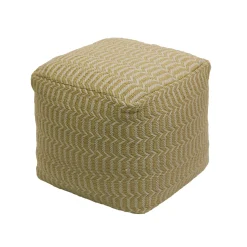 Best National Tree Company 16" Hand Woven Pouf Ottoman, Sand