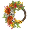 Shop National Tree Company 24" Harves Wreath With Twig, Dahlia, Eucalyptus And Bow
