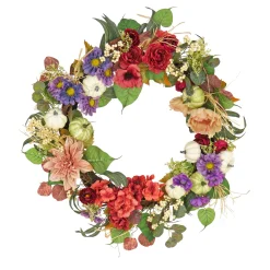 Best Sale National Tree Company 30" Harvest Serenity Floral And Pumpkins Wreath