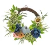 Clearance National Tree Company 22" Harvest Wreath With Mixed Leaves, Hydrangea, Peony And Pumpkin
