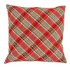 Clearance National Tree Company 24" Hgtv Home Collection Bias Cut Red Plaid Pillow