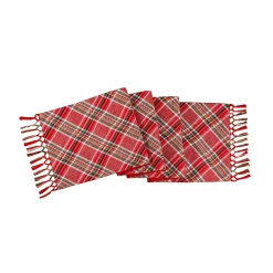 Flash Sale National Tree Company 72" Hgtv Home Collection Bias Cut Red Plaid Table Runner