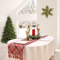 Flash Sale National Tree Company 72" Hgtv Home Collection Bias Cut Red Plaid Table Runner