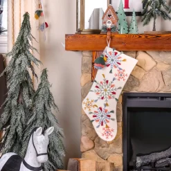 Best National Tree Company 20" Hgtv Home Collection Boho Snowflake Stocking