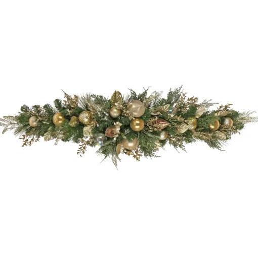New National Tree Company 60" Hgtv Home Collection Champagne Wishes Mantle Swag