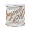Discount National Tree Company 4" Hgtv Home Collection Dupioni Embroidered Joyuex Noel Ribbon