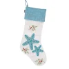 Online National Tree Company 20" Hgtv Home Collection Embroidered Blue Starfish Stocking