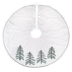 Discount National Tree Company 52" Hgtv Home Collection Embroidered Evergreens Tree Skirt
