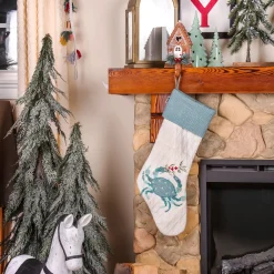 Online National Tree Company 20" Hgtv Home Collection Embroidered Blue Crab Stocking