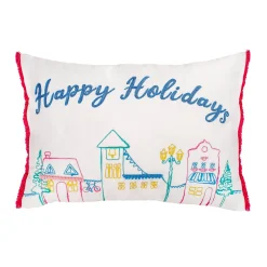 Shop National Tree Company 20" Hgtv Home Collection Embroidered Happy Holidays Pillow