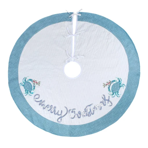 Online National Tree Company 52" Hgtv Home Collection Embroidered Coastal Colors Tree Skirt