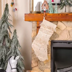 New National Tree Company 20" Hgtv Home Collection Fringe And Sequin Stocking