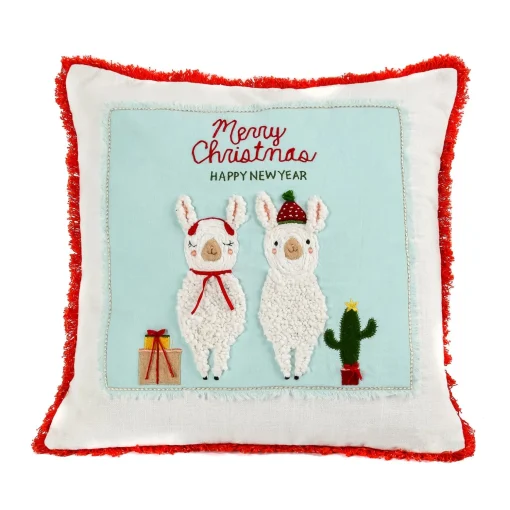 Online National Tree Company 18" Hgtv Home Collection Merry Christmas Llamas Pillow