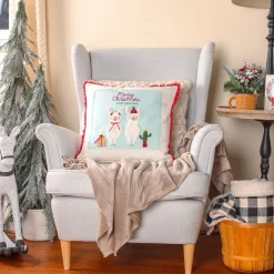 Online National Tree Company 18" Hgtv Home Collection Merry Christmas Llamas Pillow