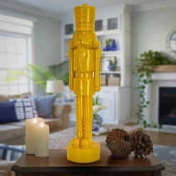 Discount National Tree Company 24" Hgtv Home Collection Nutcracker Christmas Decor, Yellow