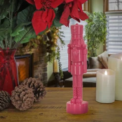 Store National Tree Company 12" Hgtv Home Collection Nutcracker Christmas Decor, Pink