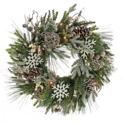 Cheap National Tree Company 28" Hgtv Home Collection Pre-Lit Cozy Winter Wreath