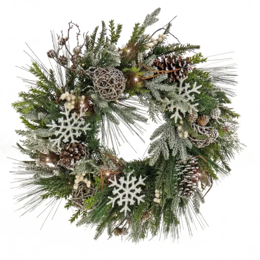 Cheap National Tree Company 28" Hgtv Home Collection Pre-Lit Cozy Winter Wreath