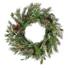 New National Tree Company 28" Hgtv Home Collection Pre-Lit Holly And Berry Wreath