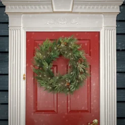 Shop National Tree Company 28" Hgtv Home Collection Pre-Lit Black Tie Cedar Wreath