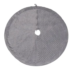 Best National Tree Company 60" Hgtv Home Collection Quilted Velvet Tree Skirt, Silver