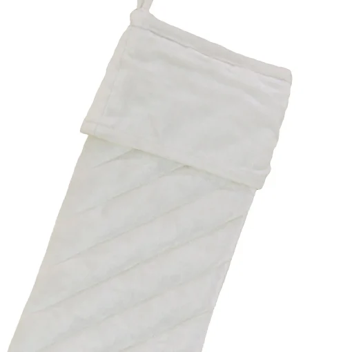 Sale National Tree Company 19" Hgtv Home Collection Quilted Velvet Stocking, Ivory
