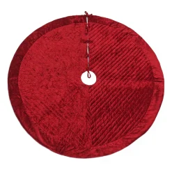 Online National Tree Company 60" Hgtv Home Collection Quilted Velvet Tree Skirt, Red
