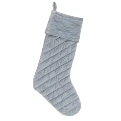 Discount National Tree Company 19" Hgtv Home Collection Quilted Velvet Stocking, Silver