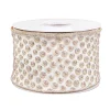 Flash Sale National Tree Company 3" Hgtv Home Collection Rainer Jacquard Tissue Back Ribbon, Gold